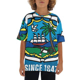 Childrens Loose Fit Short Sleeve T-Shirt Pull on Tees